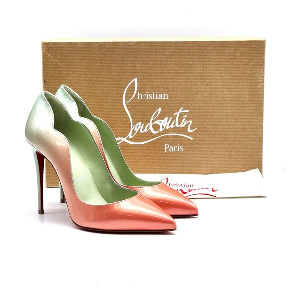 Christian Louboutin Shoes - Christian Louboutin Hot Chick Patent Leather Pumps Blush Green EU 38 US 8 - NWB